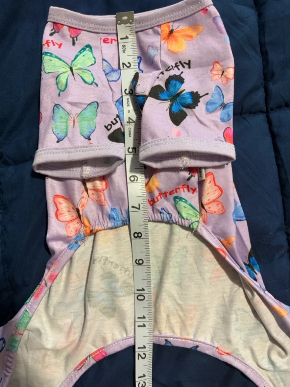 Dog Pajamas Spring Summer Purple with butterflies
